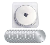 DERJDISF Lot de 11 Lames de Rechange rotatives de 45 mm, Lames de Rechange pour Cutter Rotatif SKS-7, très tranchantes, pour matelassage, Papier, Tissu, Scrapbooking, Couture, Art et travaux manuels