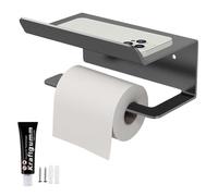 DERJDISF Porte-Rouleau de Papier Toilette Mural - Distributeur élégant de Papier Toilette, Support pour papier Toilette avec étagère - Dérouleur de Papier Toilette universel et polyvalent