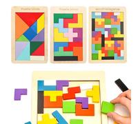 DERJDISF Puzzle Enfant Classique - Jeu de Puzzle en Bois, Compatible avec Tetris et Montessori - pour Les Enfants de 3 Ans et Plus