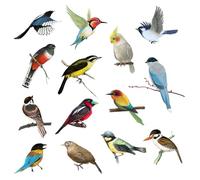 DERJDISF Stickers Muraux, Stickers Anti Collision Oiseaux, Stickers Fenetre，Colibris Stickers Muraux Volants Colibris pour Chambre Salon Art Décoration d'Intérieur