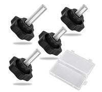 DERJDISF Vis - 48 pièces Vis M6, Étoile Moletées Bouton, Vis Hexagonales Avec Écrous Hexagonaux idéales pour les réparations de bricolage, avec boîte de rangement
