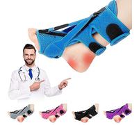 DERJLY Attelle de Nuit Plantar Fasciitis, Avec 3 Attelles Ajustables Pour Fasciite Plantaire,Support de Fasciite Plantaire Respirant pour Pieds Plats, Talons, Cheville (Bleu)