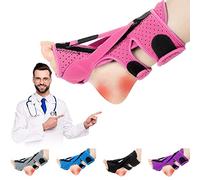 DERJLY Attelle de Nuit Plantar Fasciitis, Nouveau Avec 3 Attelles Ajustables Pour Fasciite Plantaire,Support de Fasciite Plantaire Respirant pour Pieds Plats, Talons, Cheville (Rose)
