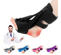 DERJLY Attelle de Nuit Plantar Fasciitis, Nouveau Avec 3 Attelles Ajustables Pour Fasciite Plantaire,Support de Fasciite Plantaire Respirant pour Pieds Plats, Cheville (Noir)