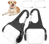 Derlights Lampe LED rechargeable par USB pour collier de chien, étanche IP65, lumière de sécurité pour l'obscurité, Plastique Acrylonitrile butadiène styrène