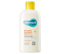 Derma B Everyday Sun Block Crème solaire de grande taille SPF50+ PA ++++ 200 ml, crème solaire légère à absorption rapide, crème solaire non collante pour peau rosée, lotion de protection solaire