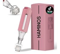 Derma roller 0,5 mm avec Réservoir de Serum pour Peau, Cheveux, Rides, Vergetures, Hyperpigmentation + GUIDE ÉTAPE PAR ÉTAPE, 140 aiguilles en titane SANS SÉRUM