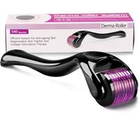 Derma Roller- 540 micro-aiguilles en titane - Pour la régénération de la peau, les soins du visage, stimuler la repousse des cheveux/la croissance de la barbe, réduire la chute des cheveux (3.0MM)