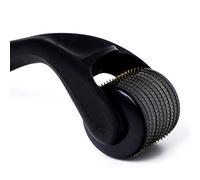Derma Roller pour la pousse des cheveux et de la barbe - Micro Needling Roller en titane 0,3 mm - Rouleau réactivateur de cheveux