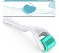 Derma Roller Titanium - 192 véritables micro-aiguilles individuelles - Rouleau microdermabrasion à la maison pour le visage et la barbe