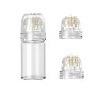 Derma Stamp Hydra Système de micro-pointes avec 2 têtes en titane doré, configurations de profondeur de 0,25 mm, applicateur réutilisable pour le rajeunissement de la peau