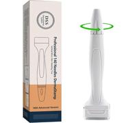 Derma Stamp - Tampon professionnel à micro-aiguilles avec 140 micro-aiguilles individuelles en titane véritable - Pour cheveux, croissance de la barbe, le visage, le corps (édition premium)