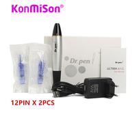 Derma-Stylo électrique A1 Dr.Pen Ultima A1 W,sans fil,dermapen professionnel,microneedling,microblading,cartouche micro illac - Type EU plug-Wired