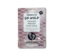 Derma V10 Go Masque pour les pieds, vitamine E, acide hyaluronique, extrait d'orange et de canneberge, hydrate et nourrit les pieds, adoucit les talons rugueux, secs et craquelés, ingrédients naturels