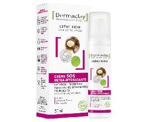 Dermaclay Crème Riche SOS Ultra-Hydratante Bio 50ml