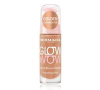 Dermacol Glow Wow Prime & Blend & Highlight fluide embellisseur pour un teint unifié et éclatant 20 ml