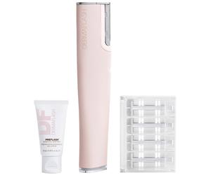 Dermaflash - DERMAFLASH LUXE+ Advanced Sonic Dermaplaning + Peach Fuzz Removal - Épilateur électrique unisexe pour le visage Blush 1 St.