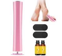 Dermaglide Pro 2025 Produit D'Élimination Des Callosités Dermaglide Avec 60 Tampons En Papier De Verre, Râpe Derma Glide Pour La Maison, Kit De Soins Des Pieds Professionnel (Rose)