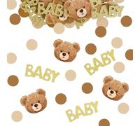 Dermalyx 200 Pièces Confettis pour Fête De Bébé, 3 Modèles, Ensemble Décoration De Table Baby Shower, Décorations Enfants pour Baptême, Communion, Naissance, Confirmation