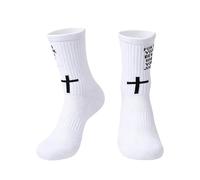 Dermalyx 3 Paires De Chaussettes Chrétiennes, Chaussettes Confortables Pour La Prière, Cadeau D'anniversaire Chaussettes De Football Avec Motif Band, Chaussettes Antidéra
