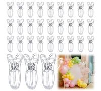 Dermalyx 30 Pièces Transparentes 5 Cm Clips pour Arches De Ballons, Clips À Ressort pour Arches, Accessoires D'Arches pour Décoration d'anniversaire, Polyvalents pour Loi