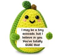 Dermalyx Positiv Avocado Emotionelle Encouragement Crochet Mini Main Façonné Automne Thanksgiving Décoration Noël Cadeaux Femmes Hommes