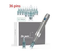 Dermapen Microneedling Professionnel Pour Les Soins De La Peau,Stylo Derma Automatique,Micro-Grossier,Kit Dermapen Dr.Pen M8,22 Broches - Type 22pcs 36pins