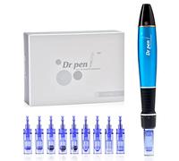 Dermapen Professionnel A1 Stylo Microneedling Électrique Anti-âge Kit d'outils de Soins de la Peau avec Longueur d'aiguille Réglable de 0,25 à 3,0 mm et Cartouches d'aiguilles 10pcs 12PIN,Wireless