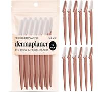Dermaplaning Tool Rasoirs Pour Le Visage Pour Femme Rasoir À Sourcils Et Rasoir Visage Pour Femme Épilation Faciale Pour Femme Rasoir Dermaplane Pour Visage De Femme, 12 Pièces (Terre