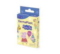 DermaPlast Peppa Pig Set de Pansements Adhésifs | Mix 3 Tailles | 12 unités, pansement avec motif Peppa Pig, pour la protection des blessures mineures, résistants à l’eau et aux impuretés