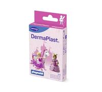 DermaPlast Playmobil Princesse Set de Pansements Adhésifs | Mix 3 Tailles | 12 unités, pansement avec motif Playmobil, pour la protection des blessures mineures, résistants à l’eau et aux impuretés