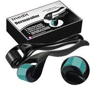 Dermaroller - 2 modèles (0,25mm + 0,5mm) - Roller Barbe - Kit De 2 Rouleaux A Micro-Aiguilles Pour Traitement De La Peau - Résultats Garantie (Noir/vert)