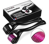 Dermaroller - 2 modèles (0,25mm + 0,5mm) - Roller Barbe - Kit De 2 Rouleaux A Micro-Aiguilles Pour Traitement De La Peau - Résultats Garantie (Noir/Violet)