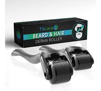 Dermaroller pour la croissance de la barbe et des cheveux de Tilcare (paquet de 2) - Derma roller stérile en titane de 0,25 mm pour les hommes - Outil à microaiguilles pour les follicules dormants