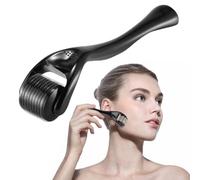 Dermaroller pour Repousse des Cheveux et Barbe, 0.5 mm Dermaroller Visage, Roller Micro Aiguille pour Stimule Repousse Cheveux/Pousse Barbe, Réduit la Perte de Cheveux,Visage Soin de la Peau