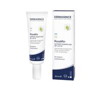 DERMASENCE RosaMin Crème de jour teintée SPF 50 30 ml - Crème verte contre les rougeurs du visage, protection UV, pigmentaire, sans parfum, soin de la couperose, peau sensible, végétalien, légèrement