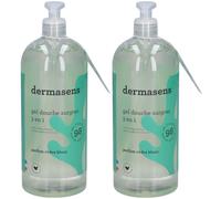 Dermasens Gel Douche Surgras 3 en 1 Parfum Cèdre blanc 2x1 l