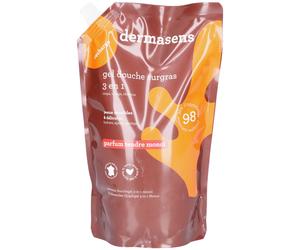 Dermasens Gel Douche Surgras 3 en 1 Recharge Tendre Monoï 900 ml