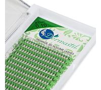 Dermastil 3D Bouquets Volume Russe D Curl Épaisseur 0.10 mm Pre- Faits Boite de 320 FANS- 16 lignes- pour extension de cils PBT Vegan (12 mm)