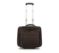 Dermata 2 roues Valise business 38 cm Compartiment ordinateur brun