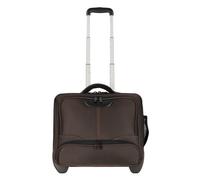 Dermata 2 roues Valise business 41 cm Compartiment ordinateur brun