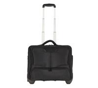 Dermata 2 roues Valise business 41 cm Compartiment ordinateur noir