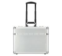 Dermata Trolley pilote à 2 roues en aluminium, 48 cm, compartiment pour ordinateur portable couleur argent