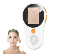 Dermatoscope portable pour analyse de la peau, Microscope numérique portable sans fil avec écran IPS 1080P 8 LEDs, loupe 500X pour dermatoscope cuir chevelu/cheveux/trichomes/peau du visage,White