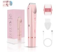 Dermave Trimmer 2.0, Dermave Bikini Shaver, 2in1 Electric Bikini Trimmer, Ipx7 Waterproof Wet and Dry Hair Trimmers with Dual - Head Design for Both Body and Facial Hair Removal (Pink)