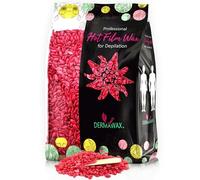 Dermawax 1 kg Cire epilation à la rose avec de l'huile de noix de coco, Cire epilation perle sans bandes- épilation complète du corps, brésilienne de haute qualité (1 kg, Rose)