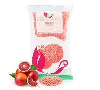 DERMAWAX 800g Perles de Cire Crystal Orange - Cire Chaude Sans Bande Hypoallergénique Sans Colophane - Épilation Brésilienne - Peaux Sensibles, Visage, Aisselles, Maillot - Fabriqué en Italie