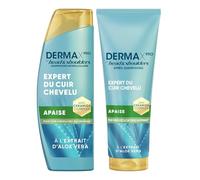 DermaXPro by Head & Shoulders Apaise Shampoing Antipelliculaire 250ml + Après-Shampoing 220ml Aloe Vera, Hydrate les Cheveux et Apaise le Cuir Chevelu