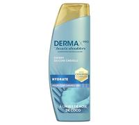 DermaXPro by Head & Shoulders Hydrate Shampoing Antipelliculaire 250ml À l'huile de Noix de Coco et Complexe de Céramides, pour Cuir Chevelu Sec, 72H d’Hydratation