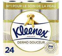 Dermo Douceur-Papier Toilette (4 Paquets De 6 Rouleaux)-Triple Épaisseur-100% De Fibres Naturelles-Sans Parfum-Ni Colorant